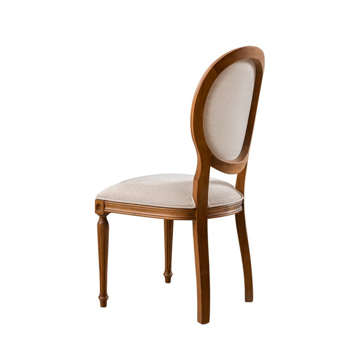 Hanah Home Silla de Madera de Haya Albero42 en Nogal y Beige